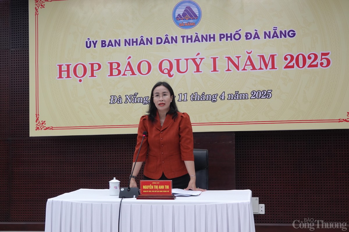 Phó Chủ tịch UBND thành phố Đà Nẵng Nguyễn Thị Anh Thị thông tin tại họp báo quý I/2025 Phó Chủ tịch UBND thành phố Đà Nẵng Nguyễn Thị Anh Thị thông tin tại họp báo quý I/2025