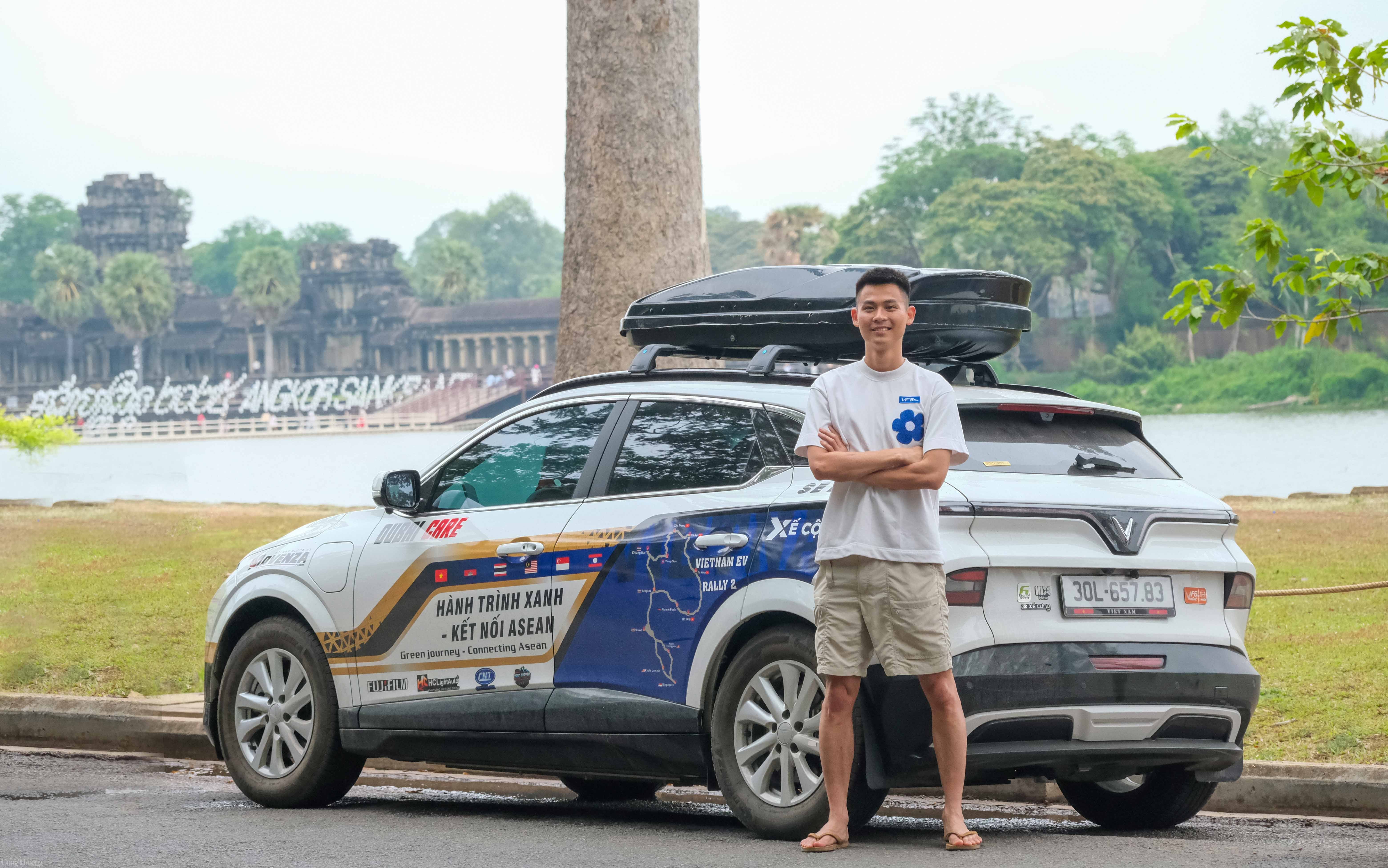 Anh Phùng Thế Trọng, người dẫn đường hành trình Vietnam EV Rally. Ảnh: NVCC Anh Phùng Thế Trọng, người dẫn đường hành trình Vietnam EV Rally. Ảnh: NVCC
