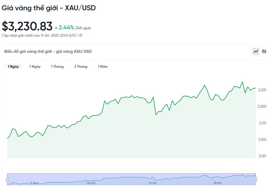 Giá vàng hôm nay 12/04/2025: