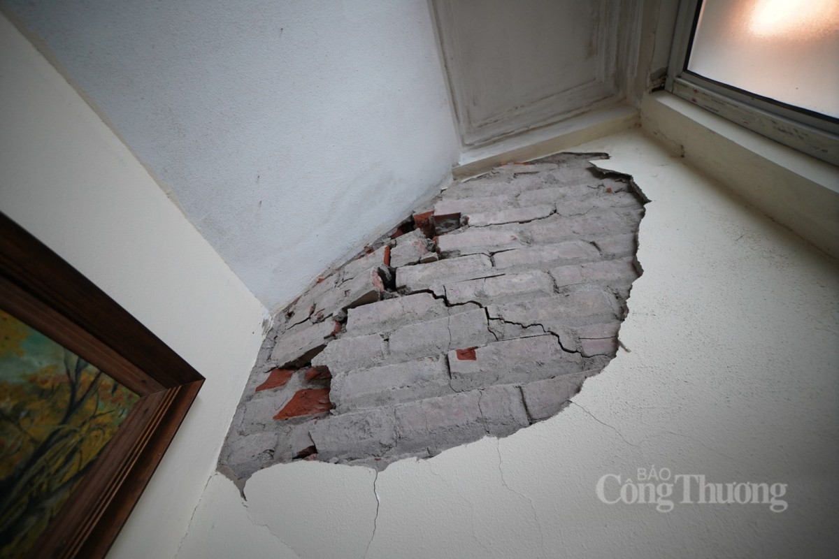 Hà Nội: Nhà dân nứt toác cạnh công trường thi công trường học Hà Nội: Nhà dân nứt toác cạnh công trường thi công trường học