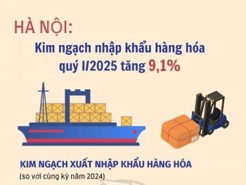 Hà Nội: Kim ngạch nhập khẩu hàng hóa quý I/2025 tăng 9,1%