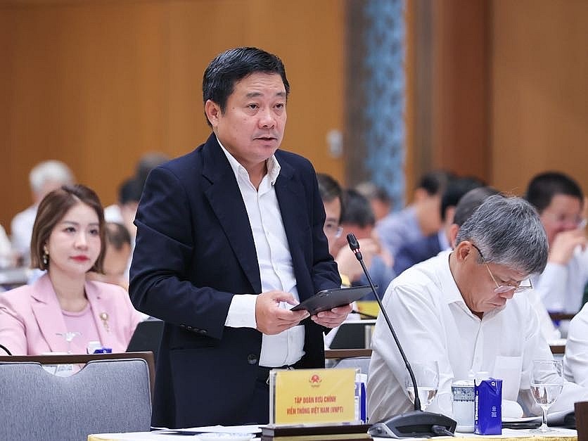 Ông Huỳnh Quang Liêm, Tổng Giám đốc VNPT phát biểu tại Hội nghị - Ảnh VPG/Nhật Bắc