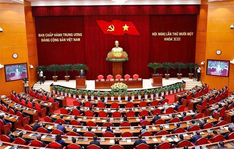 Hội nghị lần thứ 11 Ban Chấp hành Trung ương Đảng khóa XIII đã thống nhất những nội dung quan trọng. Ảnh: TTXVN