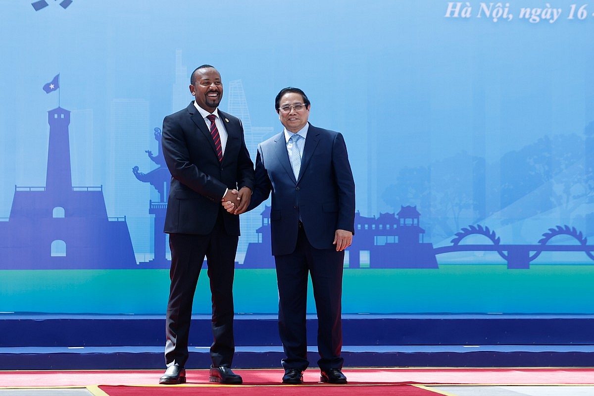 Thủ tướng Phạm Minh Chính đón Thủ tướng Ethiopia Abiy Ahmed Ali Thủ tướng Phạm Minh Chính đón Thủ tướng Ethiopia Abiy Ahmed Ali