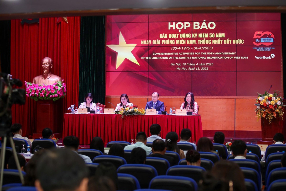 buổi họp báo các hoạt động kỷ niệm 50 năm Ngày Giải phóng miền Nam, thống nhất đất nước (30/4/1975 - 30/4/2025).