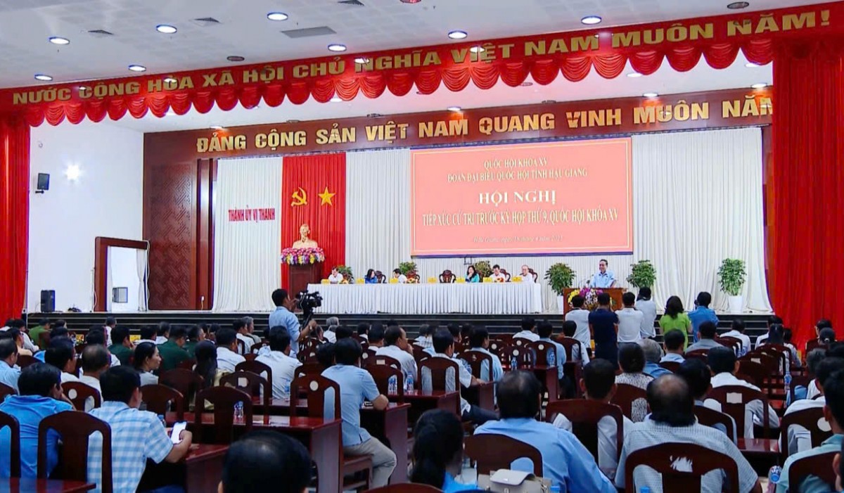  Chủ tịch Quốc hội Trần Thanh Mẫn và Đoàn đại biểu Quốc hội tỉnh Hậu Giang tiếp xúc cử tri trước Kỳ họp thứ 9, Quốc hội Khóa XV