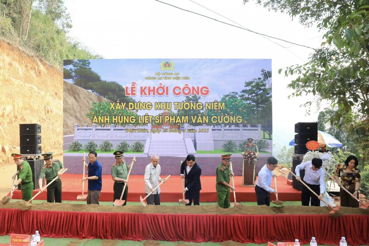 Điện Biên: Khởi công khu tưởng niệm liệt sĩ Phạm Văn Cường
