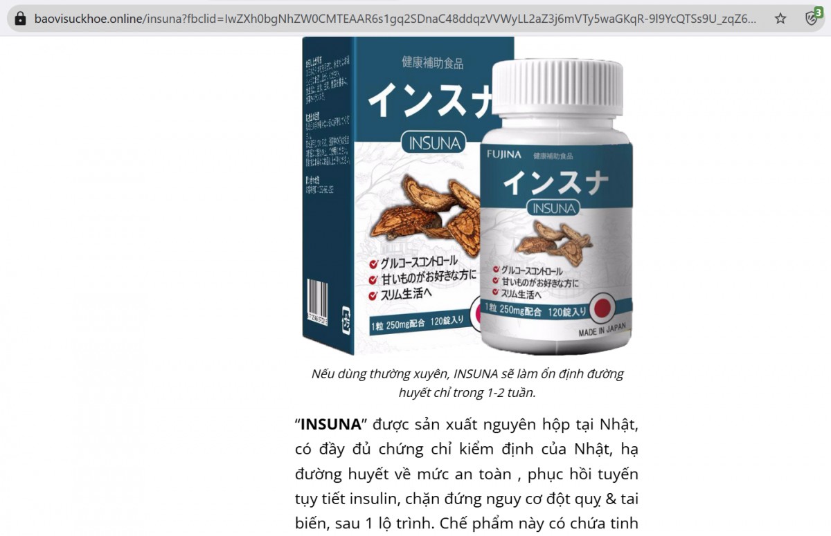 Quảng cáo sản phẩm ISUNA sai sự thật, lừa dối người dùng