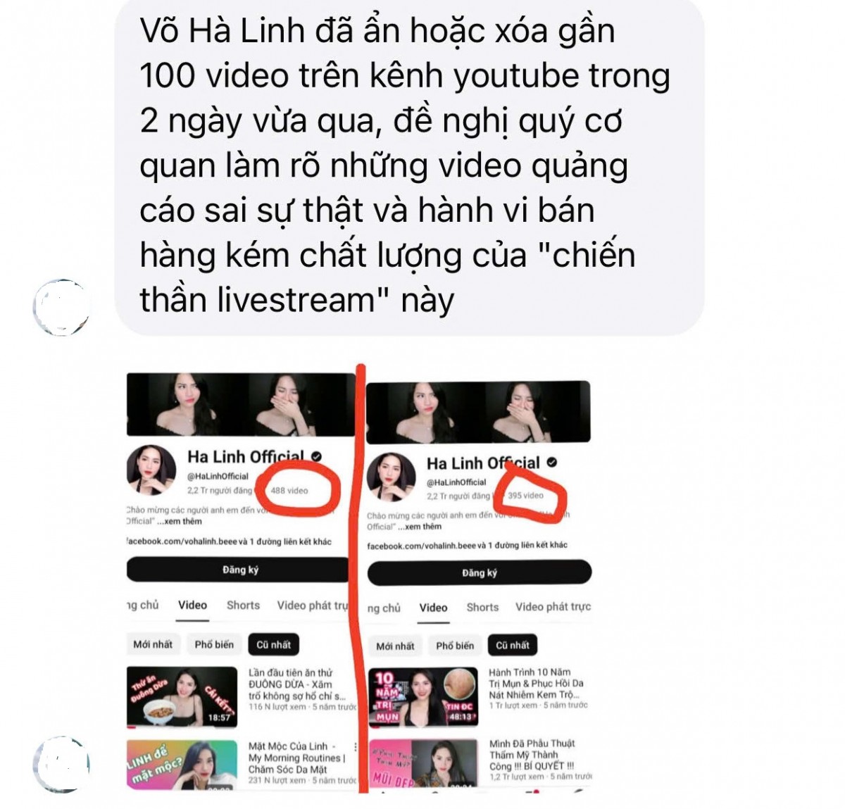 Hộp thư Báo Công Thương nhận nhiều phản ánh Võ Hà Linh quảng cáo sản phẩm sai sự thật Hộp thư Báo Công Thương nhận nhiều phản ánh Võ Hà Linh quảng cáo sản phẩm sai sự thật