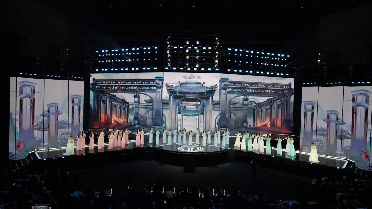 Toàn cảnh đêm thi Chung khảo Hoa hậu Việt Nam. Ảnh: BTC