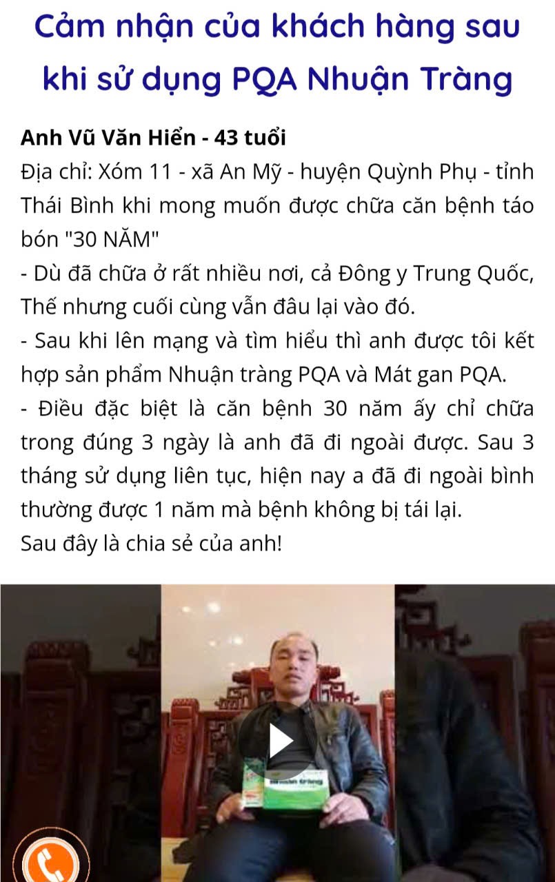 PQA Nhuận Tràng: Thực phẩm chức năng đội lốt bài thuốc