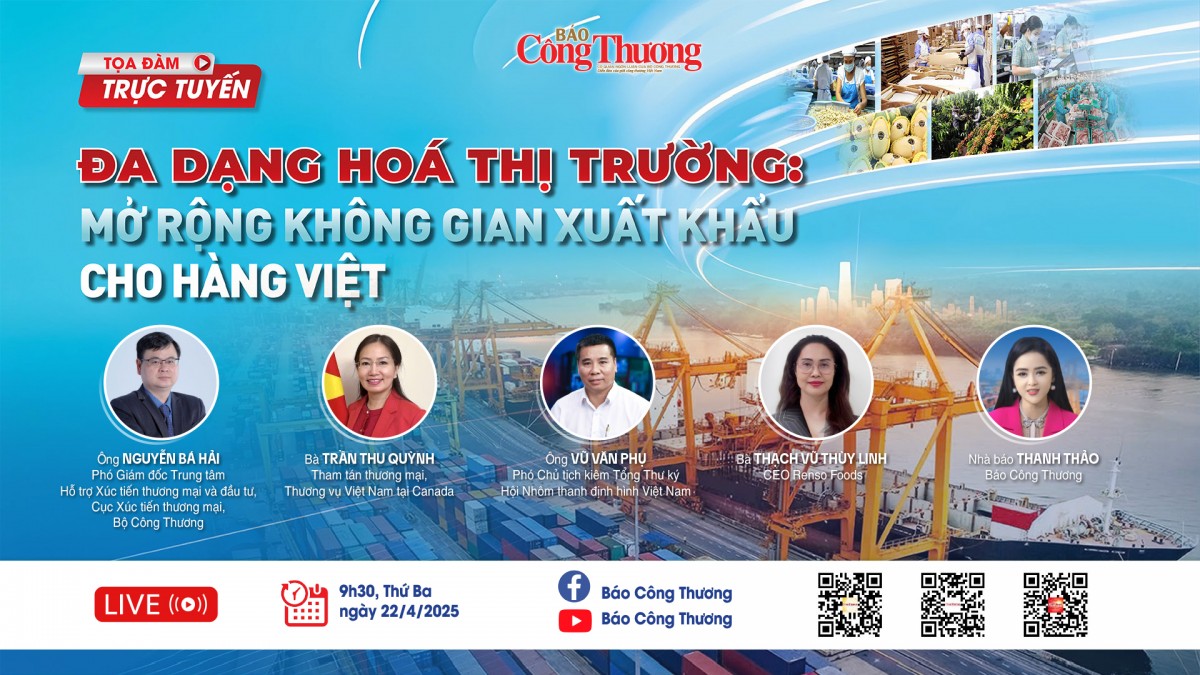 Sắp diễn ra Tọa đàm ‘Đa dạng hoá thị trường: Mở rộng