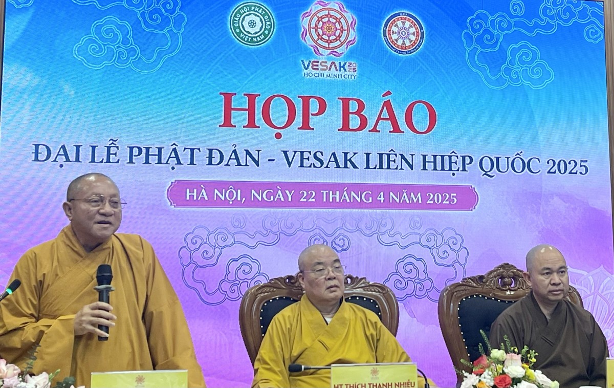 Giáo hội Phật giáo Việt Nam tổ chức họp báo thông tin chính thức về Đại lễ Vesak Liên Hợp quốc 2025 diễn ra ở TP. Hồ Chí Minh từ ngày 6-8/5.
