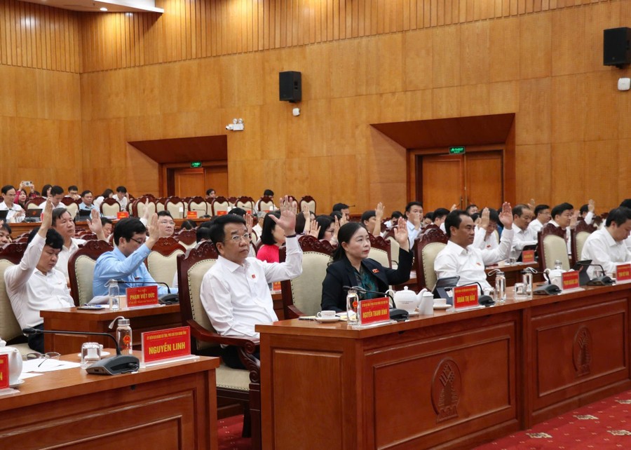 Đại biểu nhất trí thông qua các Nghị quyết. Đại biểu nhất trí thông qua các Nghị quyết.