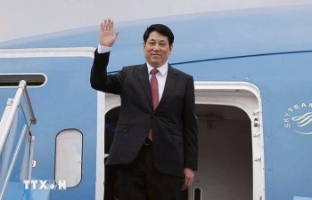 Chủ tịch nước Lương Cường lên đường thăm cấp Nhà nước tới Lào