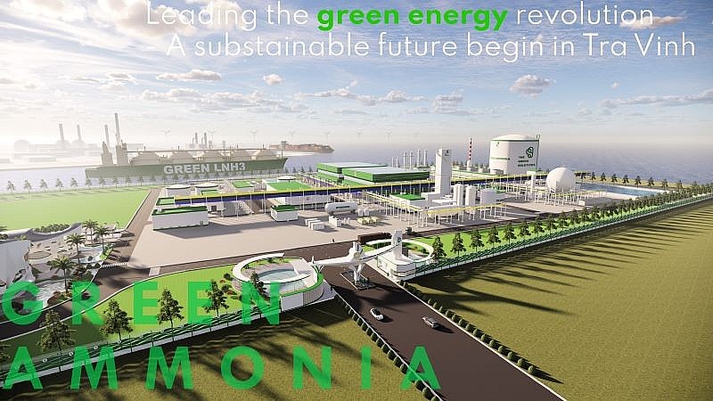 Phối cảnh nhà máy sản xuất Amoniac xanh của TGS tại Trà Vinh