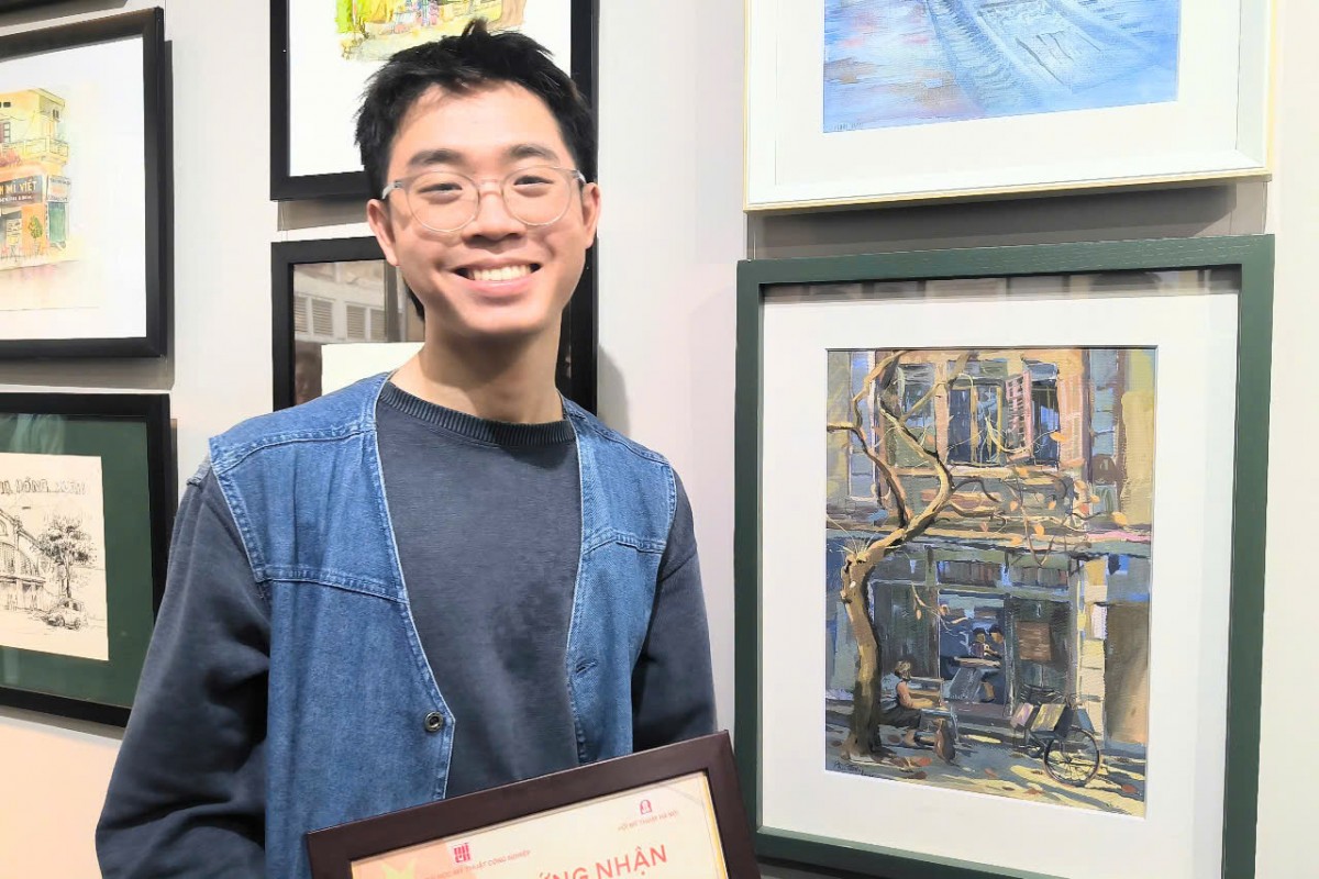 Sinh viên Mỹ thuật “vẽ” tình yêu với thủ đô Hà Nội