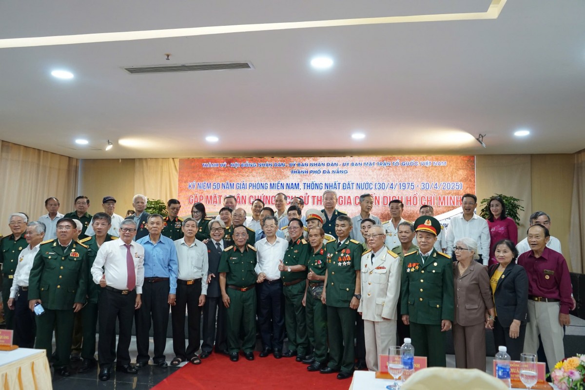 Thành phố Đà Nẵng gặp mặt, tri ân các nhân chứng lịch sử tham gia Chiến dịch Hồ Chí Minh