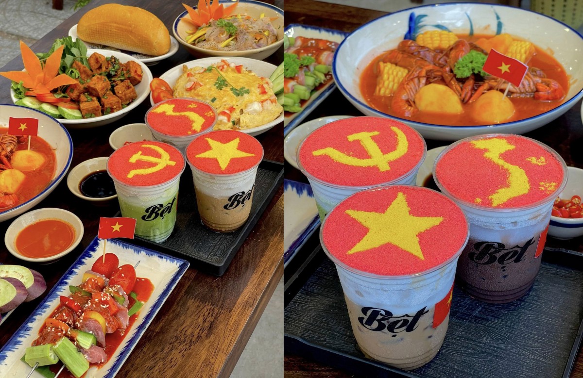 Checkin những quán “cà phê yêu nước” rực đỏ ở Tây Nam