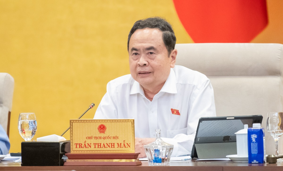 Chủ tịch Quốc hội Trần Thanh Mẫn phát biểu 