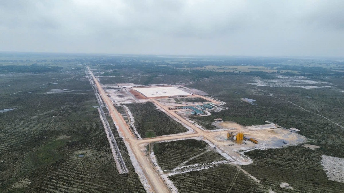 Dự án Cảng hàng không Quảng Trị đang được đầu tư xây dựng (Ảnh: Ngọc Tân)