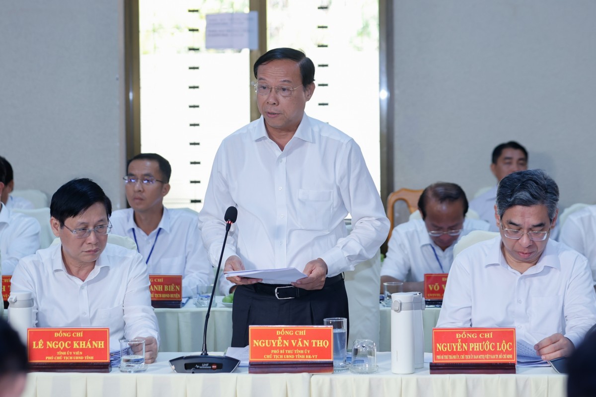 Thủ tướng làm việc với Ban Thường vụ Bà Rịa - Vũng Tàu