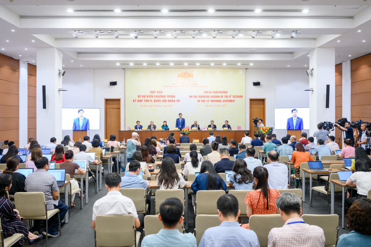 Họp báo về dự kiến chương trình kỳ họp thứ 9, Quốc hội khóa XV Họp báo về dự kiến chương trình kỳ họp thứ 9, Quốc hội khóa XV