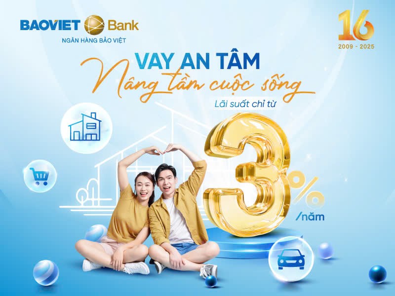 BAOVIET Bank cho vay cá nhân lãi suất chỉ từ 3%