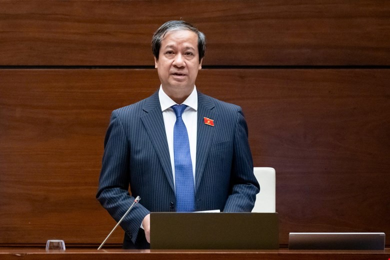 Bộ trưởng Bộ Giáo dục và Đào tạo Nguyễn Kim Sơn. Ảnh: VPQH