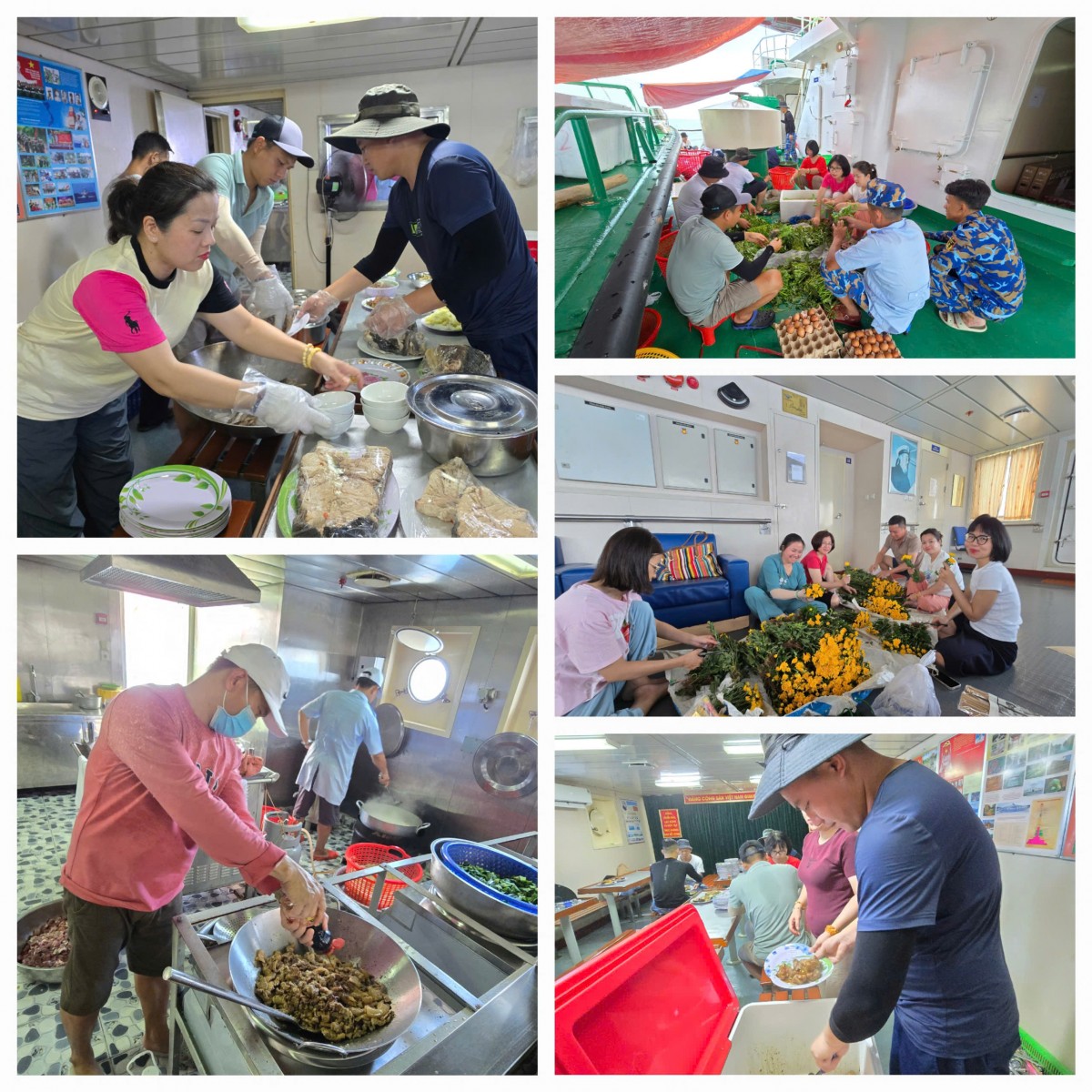 “Tổ sĩ quan rửa bát” giữa trùng khơi “Tổ sĩ quan rửa bát” giữa trùng khơi