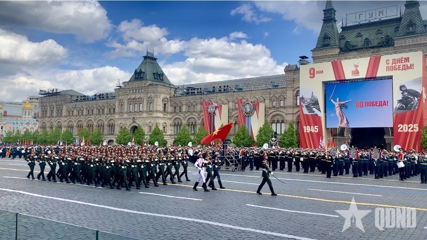 Đoàn Quân đội Nhân dân Việt Nam sẽ tham gia Lễ Duyệt binh Ngày Chiến thắng trên Quảng trường Đỏ. Ảnh: Báo QĐND Đoàn Quân đội Nhân dân Việt Nam sẽ tham gia Lễ Duyệt binh Ngày Chiến thắng trên Quảng trường Đỏ. Ảnh: Báo QĐND