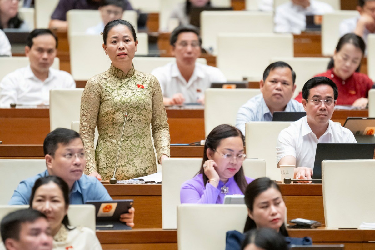 ĐBQH Nguyễn Thị Thu Dung (Đoàn Thái Bình). Ảnh: VPQH