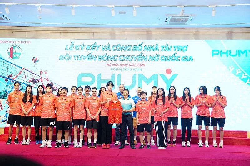 Lễ công bố Phú Mỹ là đơn vị đồng hành cùng đội tuyển bóng chuyền nữ Việt Nam