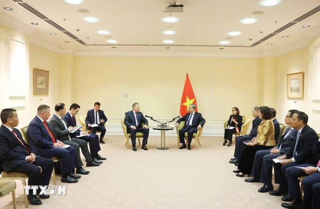 Tổng Bí thư Tô Lâm tiếp ông Sergei Kudryashov, Tổng Giám đốc Công ty Cổ phần dầu khí Zarubezhneft của Nga. (Ảnh: Thống Nhất/ TTXVN)