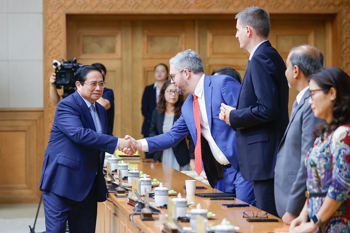 Thủ tướng làm việc với doanh nghiệp Hoa Kỳ tại Việt Nam Thủ tướng làm việc với doanh nghiệp Hoa Kỳ tại Việt Nam