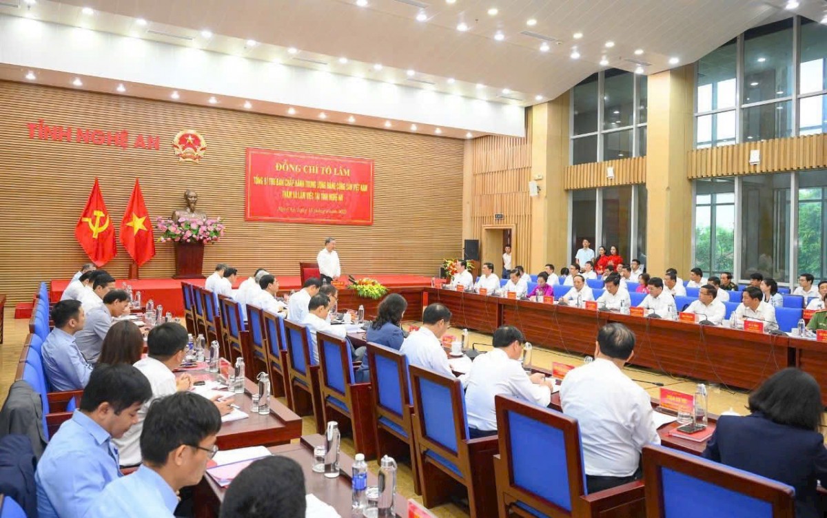 Tổng Bí thư Tô Lâm thăm và làm việc tại Nghệ An