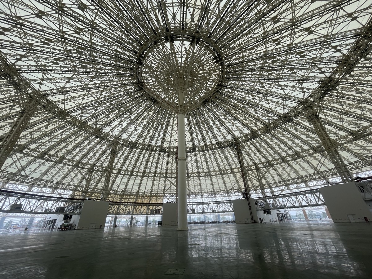 Trung tâm Hội chợ Triển lãm Quốc gia tại huyện Đông Anh là dự án trọng điểm quốc gia trong lĩnh vực thương mại dịch vụ, thay thế cho Trung tâm Triển lãm cũ tại Giảng Võ - Ảnh: VGP/Nhật Bắc