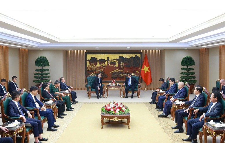 Thủ tướng Phạm Minh Chính cho biết, Việt Nam khuyến khích các tập đoàn, doanh nghiệp lớn, có uy tín của Trung Quốc vào đầu tư và phát triển trong các lĩnh vực cơ sở hạ tầng đường sắt tại Việt Nam - Ảnh: VGP/Nhật Bắc