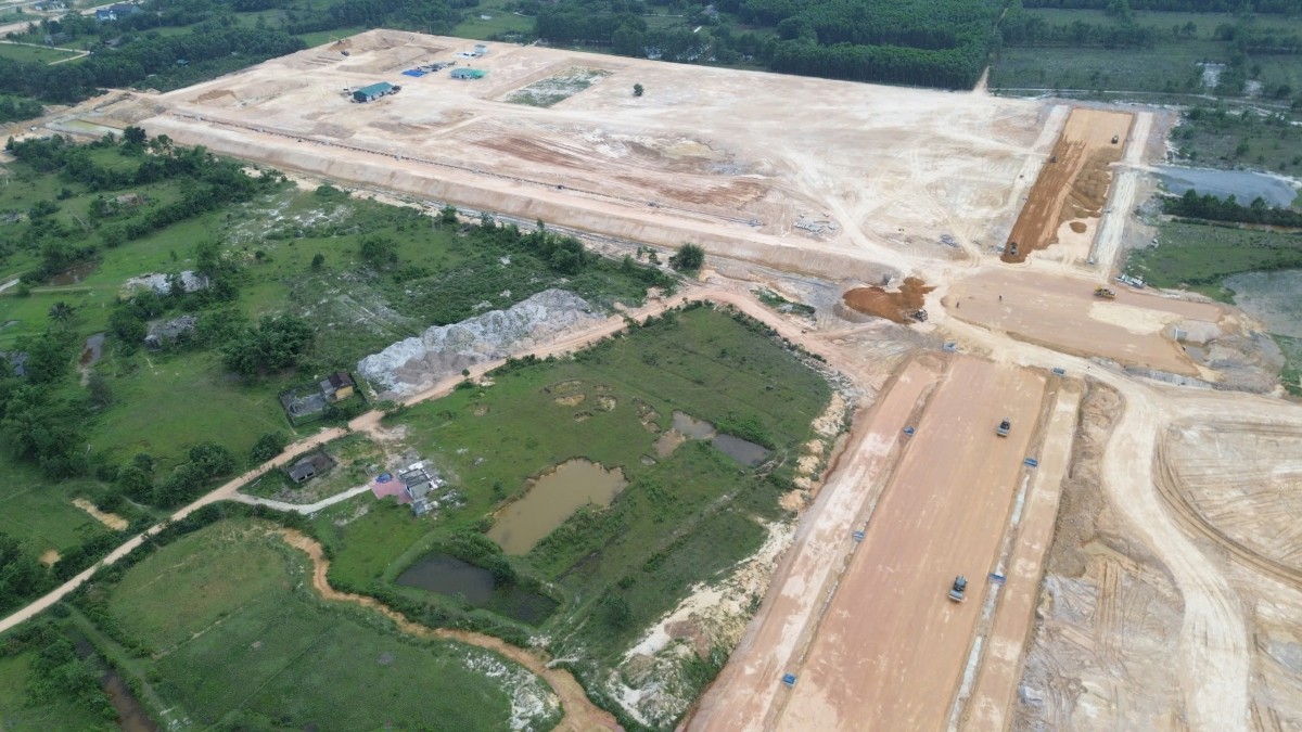 Dự án Khu công nghiệp Quảng Trị đang được thi công (Ảnh: Uông Ngọc)