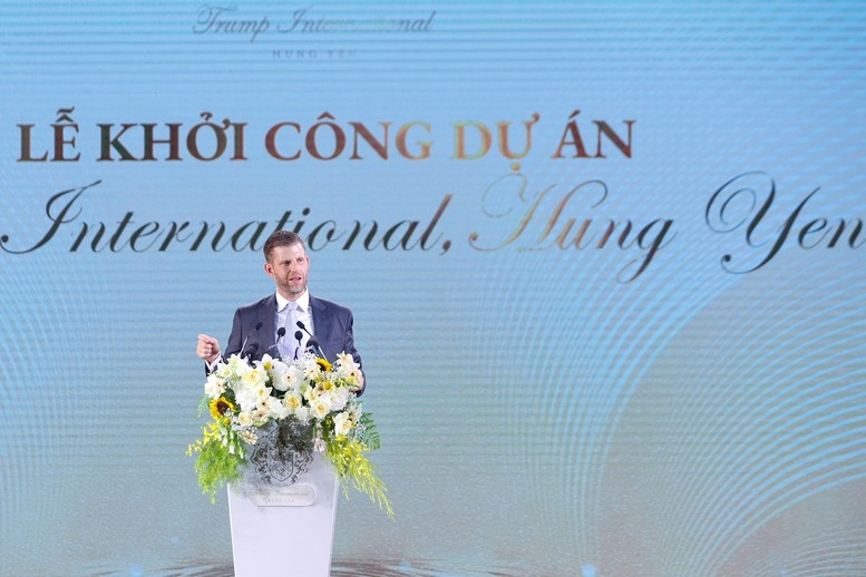 Ông Eric Trump, Phó Chủ tịch Tập đoàn Trump Organization đánh giá Việt Nam hiện là một trong những thị trường năng động và tiềm năng bậc nhất thế giới - Ảnh: VGP/Nhật Bắc Ông Eric Trump, Phó Chủ tịch Tập đoàn Trump Organization đánh giá Việt Nam hiện là một trong những thị trường năng động và tiềm năng bậc nhất thế giới - Ảnh: VGP/Nhật Bắc