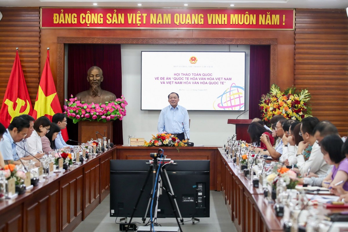 Hội thảo Đề án Quốc tế hoá văn hoá Việt Nam và Việt Nam hoá văn hoá quốc tế. Hội thảo Đề án Quốc tế hoá văn hoá Việt Nam và Việt Nam hoá văn hoá quốc tế.