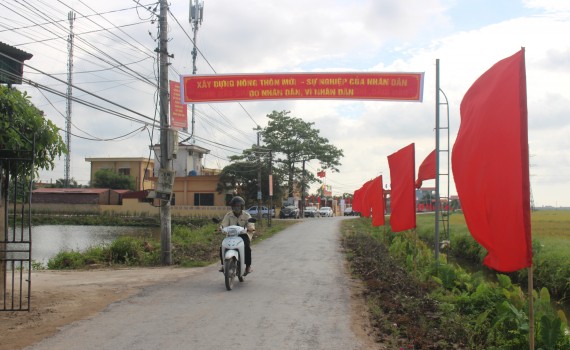 Những con số, công trình và sự đồng thuận của người dân là minh chứng rõ nét cho hiệu quả chương trình xây dựng nông thôn mới ở Thái Thụy. Ảnh: Duy Huy Những con số, công trình và sự đồng thuận của người dân là minh chứng rõ nét cho hiệu quả chương trình xây dựng nông thôn mới ở Thái Thụy. Ảnh: Duy Huy