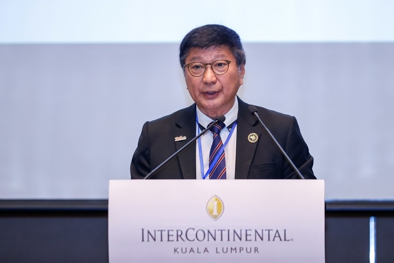 Ông Tan Sri Dato' Soh Thian La, nguyên Chủ tịch Phòng Thương mại và công nghiệp Malaysia, hiện là Chủ tịch Liên đoàn Nhà sản xuất Malaysia phát biểu tại chương trình - Ảnh: VGP/Nhật Bắc