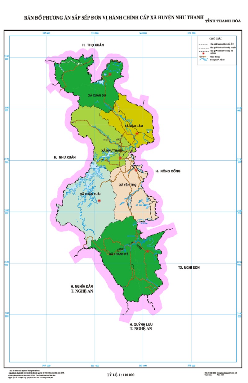 Bản đồ chi tiết 166 xã sau sáp nhập của Thanh Hóa