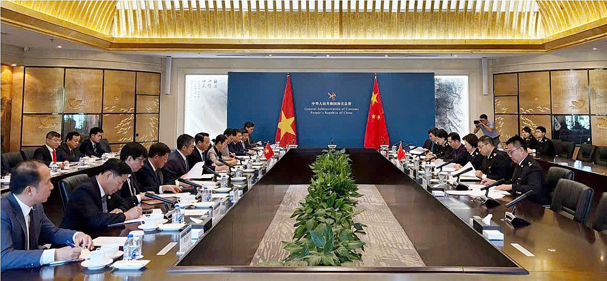 Bộ trưởng Bộ Nông nghiệp và Môi trường Đỗ Đức Duy dẫn đầu đoàn công tác sang làm việc với Tổng cục Hải quan Trung Quốc. Ảnh: ICD. Bộ trưởng Bộ Nông nghiệp và Môi trường Đỗ Đức Duy dẫn đầu đoàn công tác sang làm việc với Tổng cục Hải quan Trung Quốc. Ảnh: ICD.