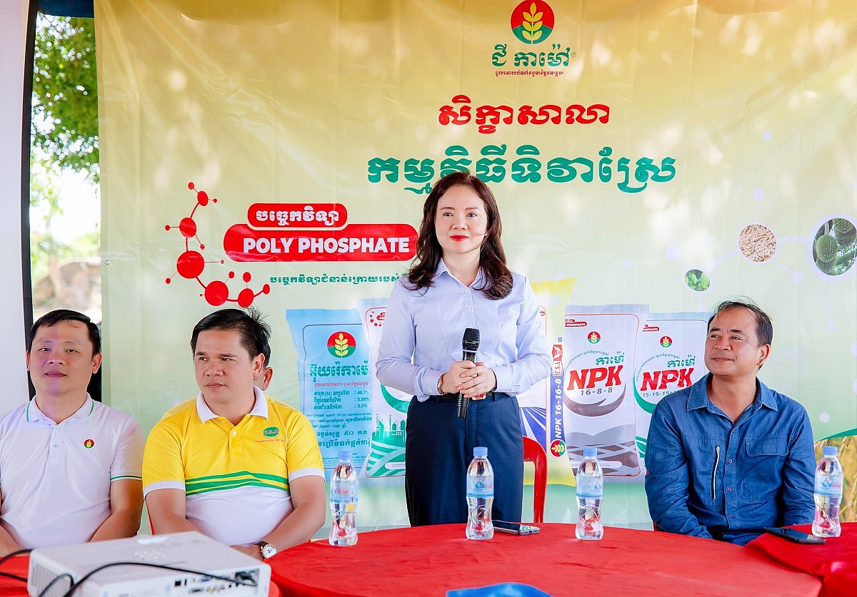 PVCFC thường xuyên tổ chức hội thảo kỹ thuật dành cho bà con nông dân tại Campuchia (Ảnh PVCFC)