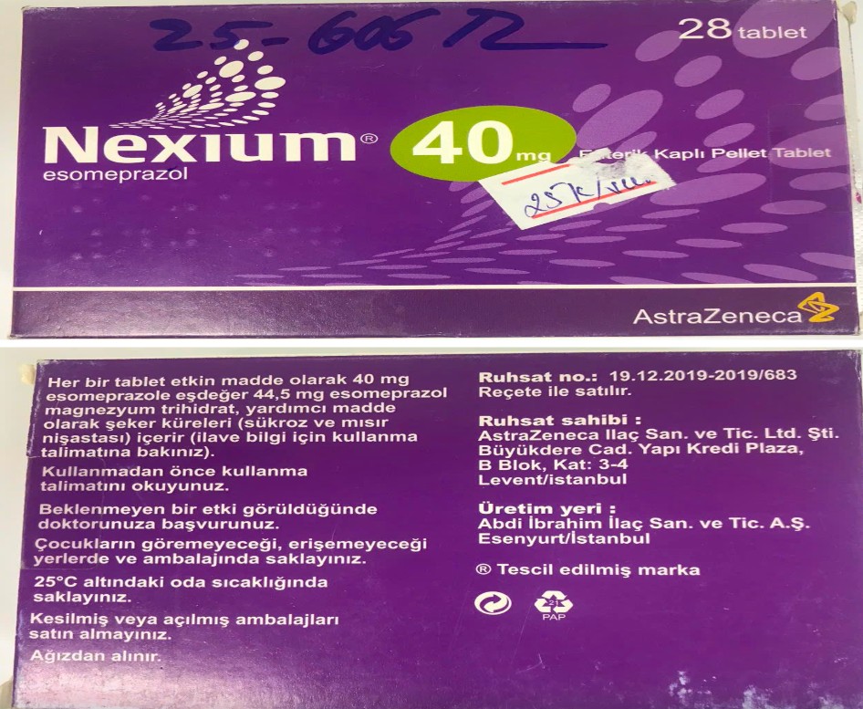 NEXIUM® 40mg (Esomeprazol) - số lô 23H420, HSD 9-2027 bị phát hiện làm giả
