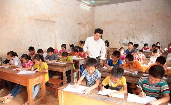 chương trình xây dựng nông thôn mới giai đoạn 2021-2025 đã và đang mang lại hiệu quả tích cực rõ rệt đối với giáo dục nông thôn. Ảnh: Nam Anh