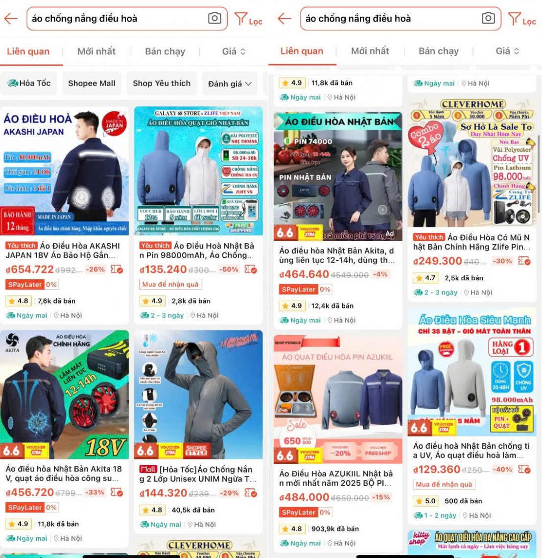 Áo điều hòa hút khách, tiểu thương đua nhau 'hốt bạc' Áo điều hòa hút khách, tiểu thương đua nhau 'hốt bạc'