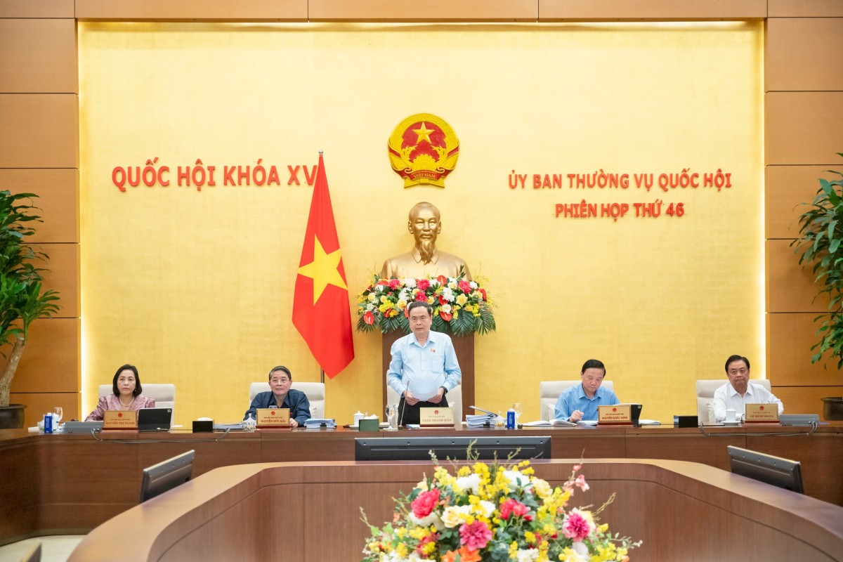 Chủ tịch Quốc hội Trần Thanh Mẫn phát biểu khai mạc phiên họp